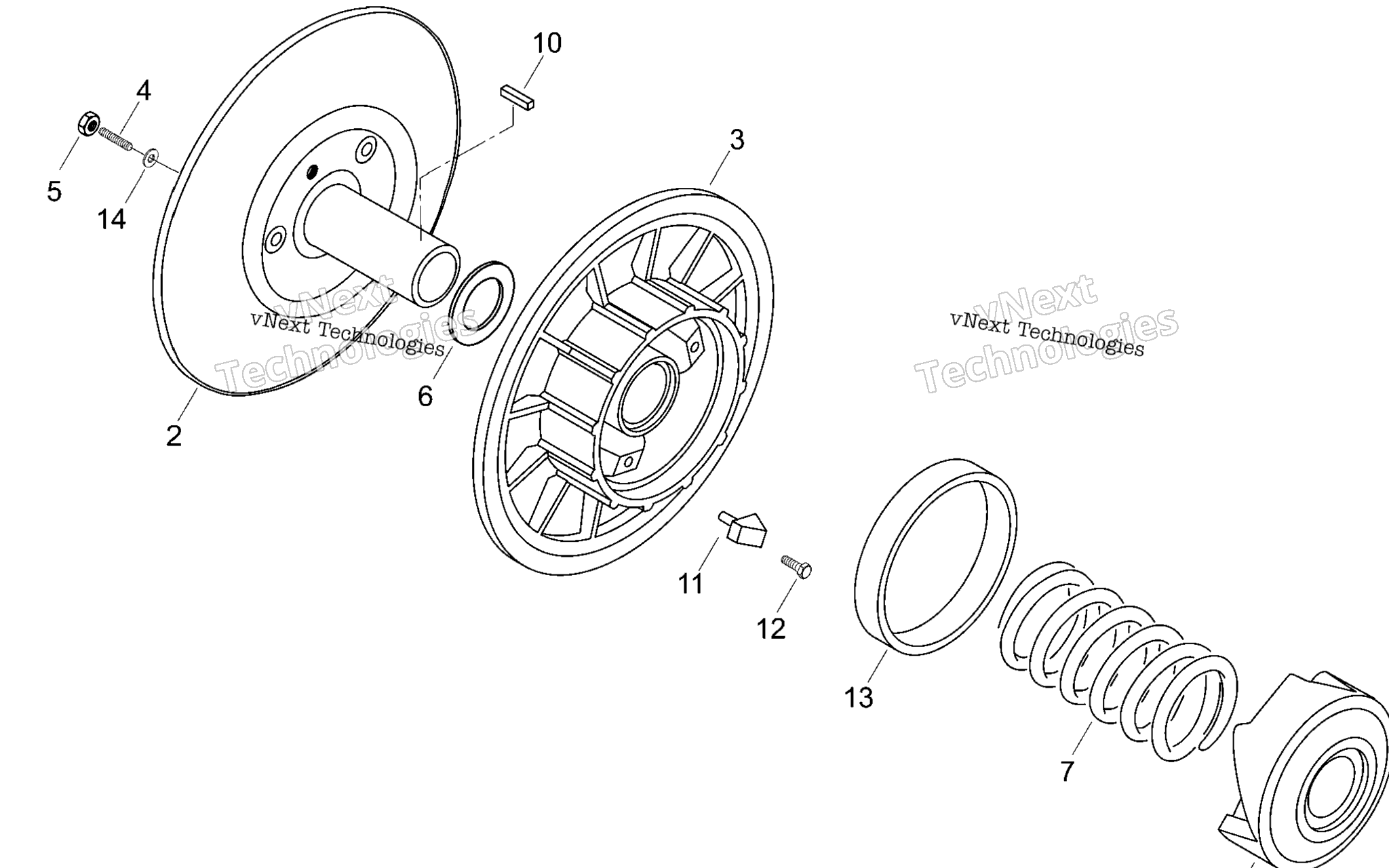 Схема узла Система Шкивов 3