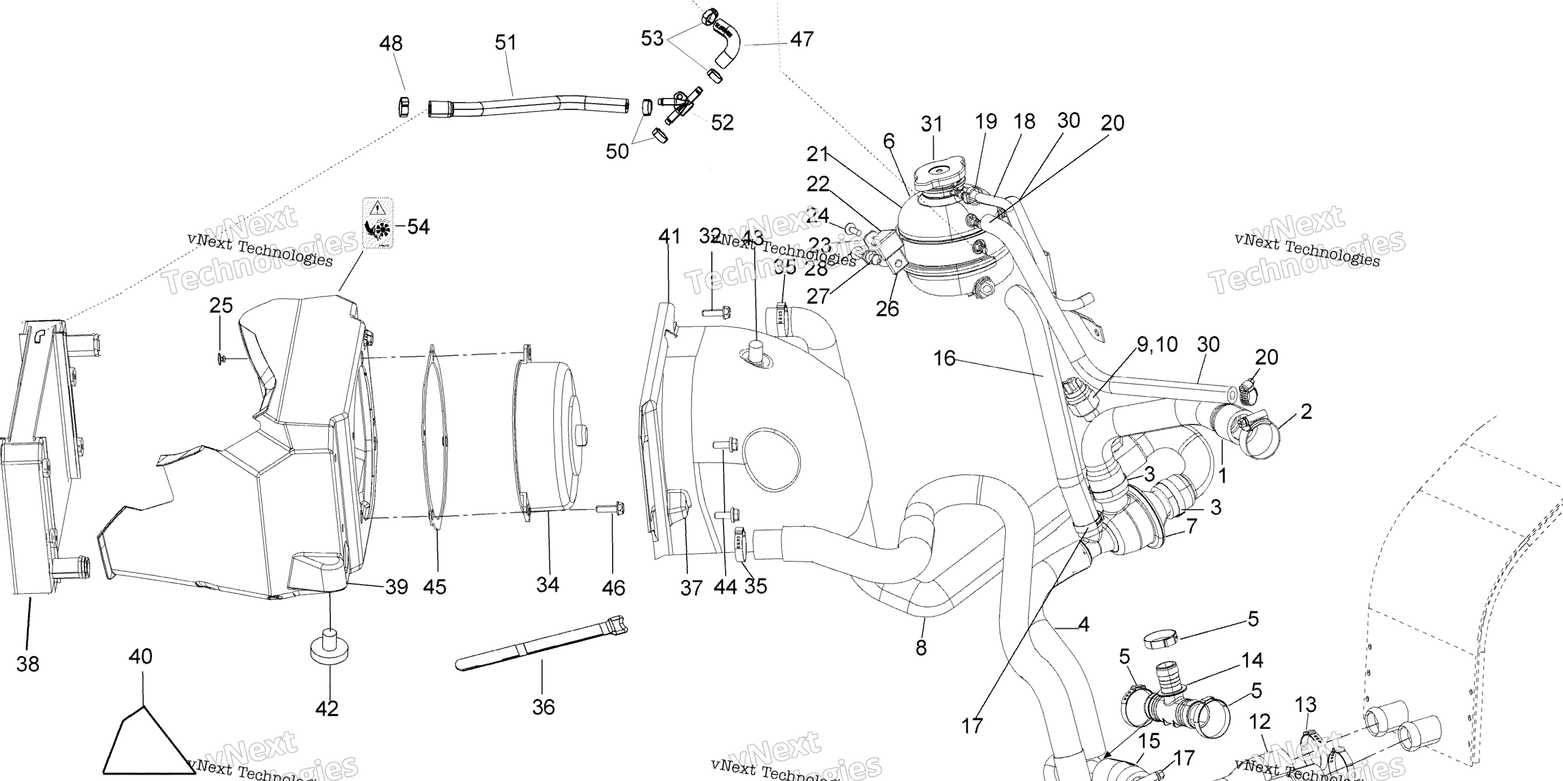 Схема узла Система Охлаждения