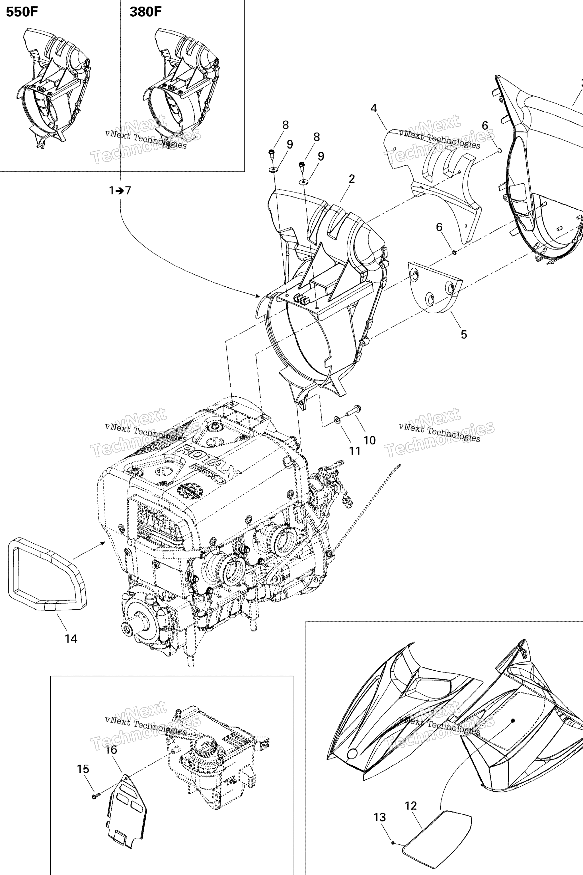 Схема узла Система Охлаждения Gsx (380F)