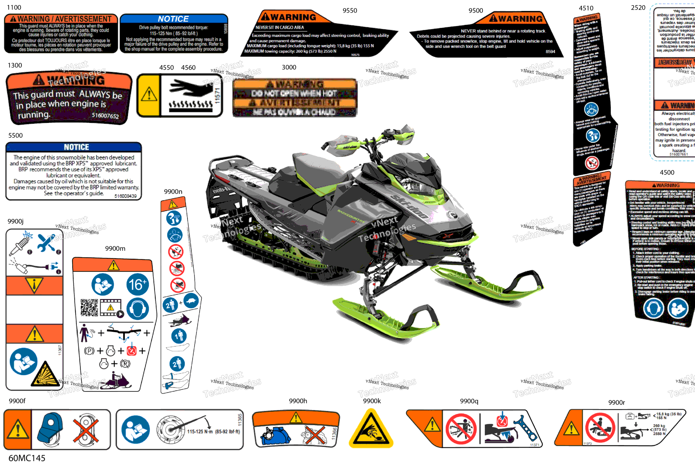 Схема узла Корпус - Предупреждающие Наклейки