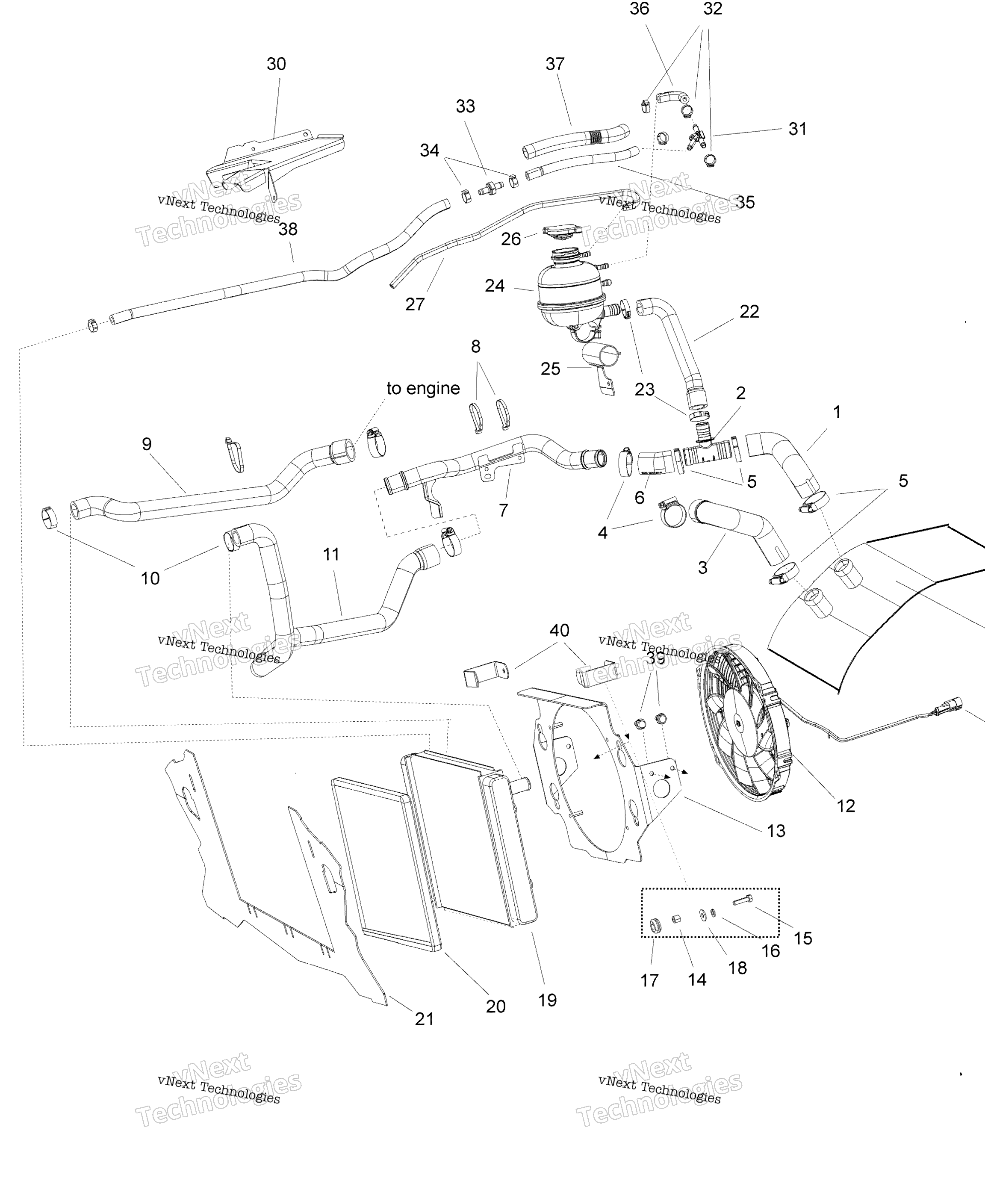 Схема узла Система Охлаждения