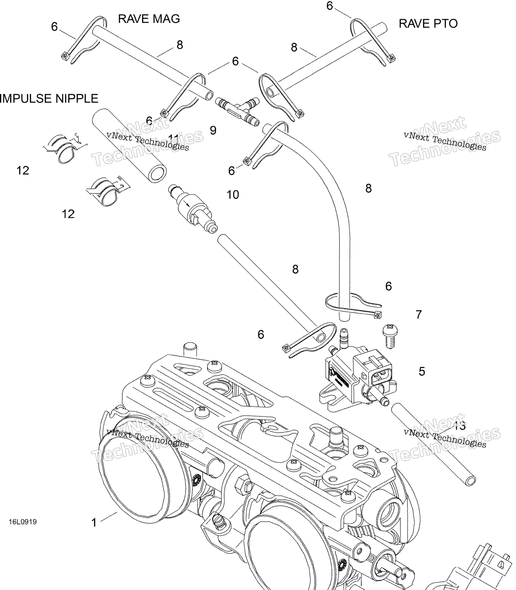 Схема узла Дроссельная Заслонка