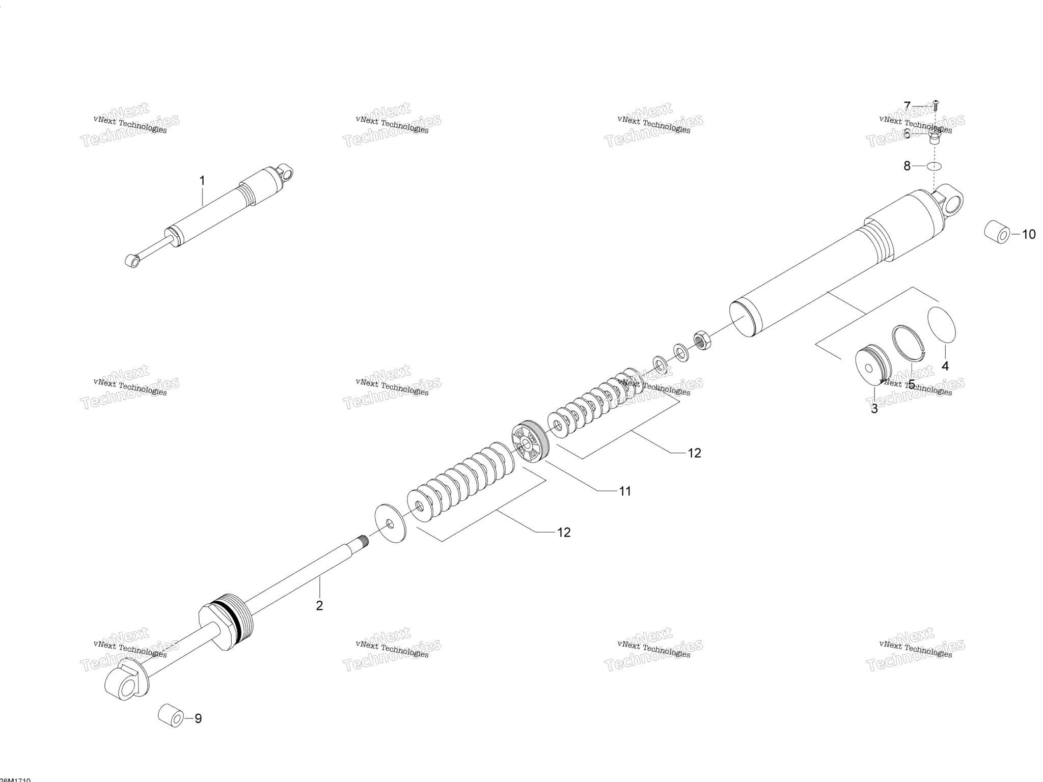 Схема узла Передние Амортизаторы - 800R E-Tec