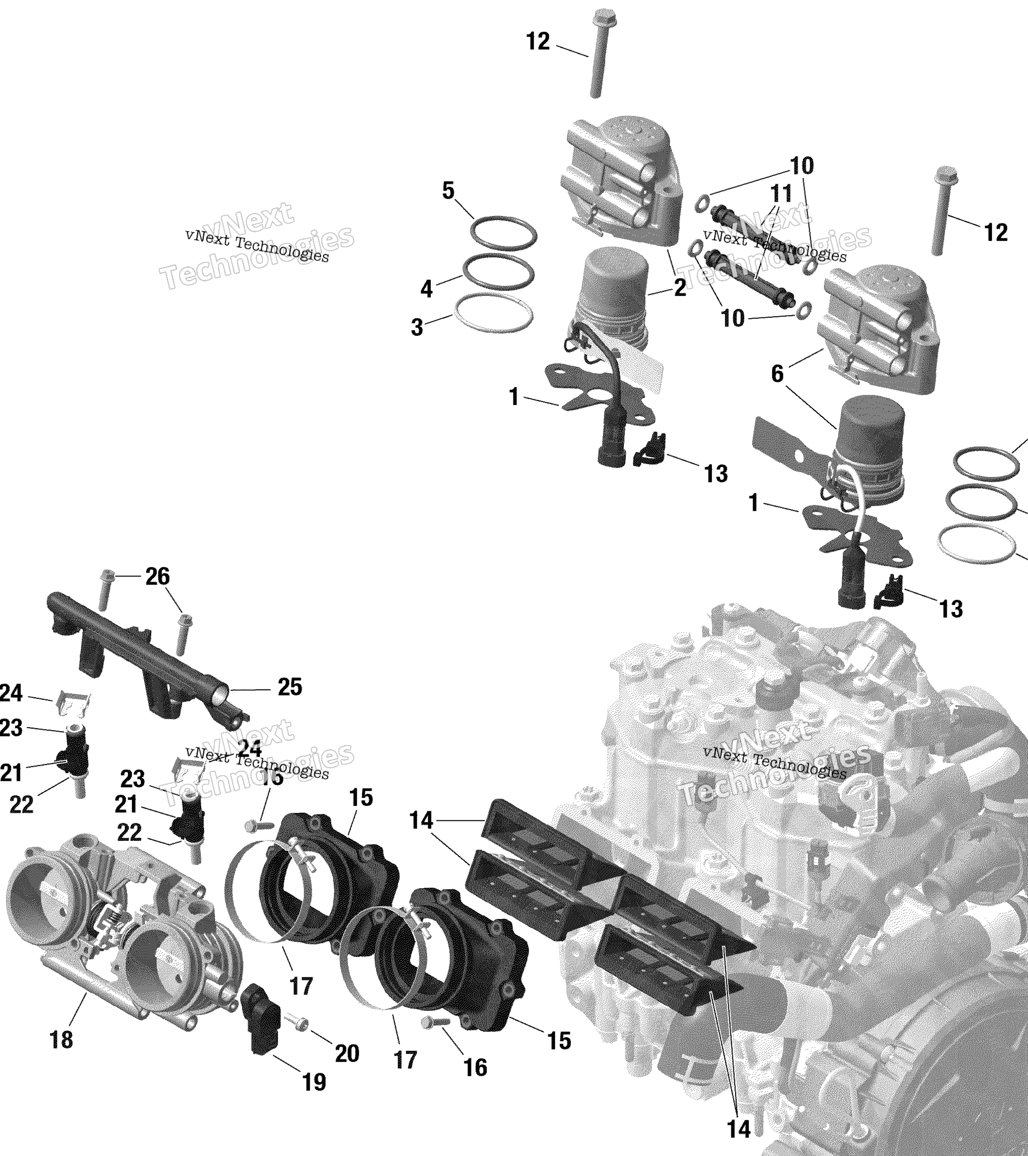 Схема узла Rotax - Efi
