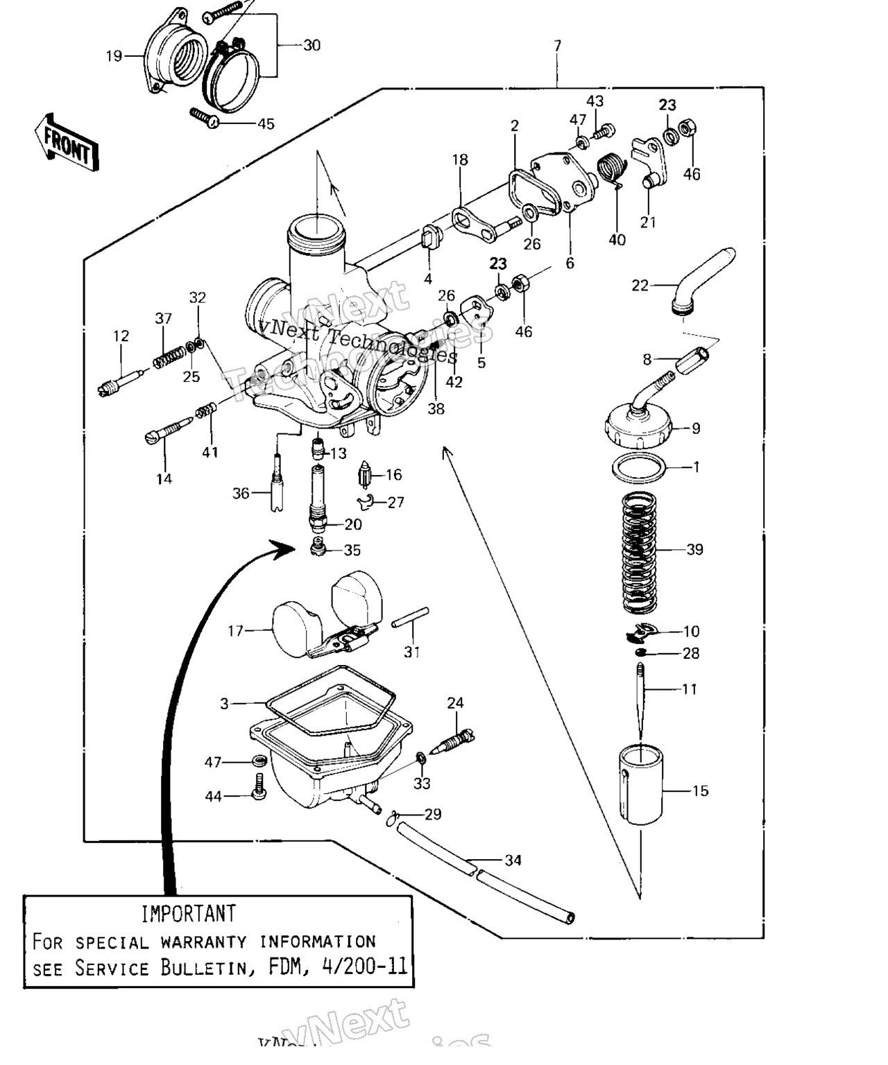 Схема узла Carburetor (F/No. 522925-)