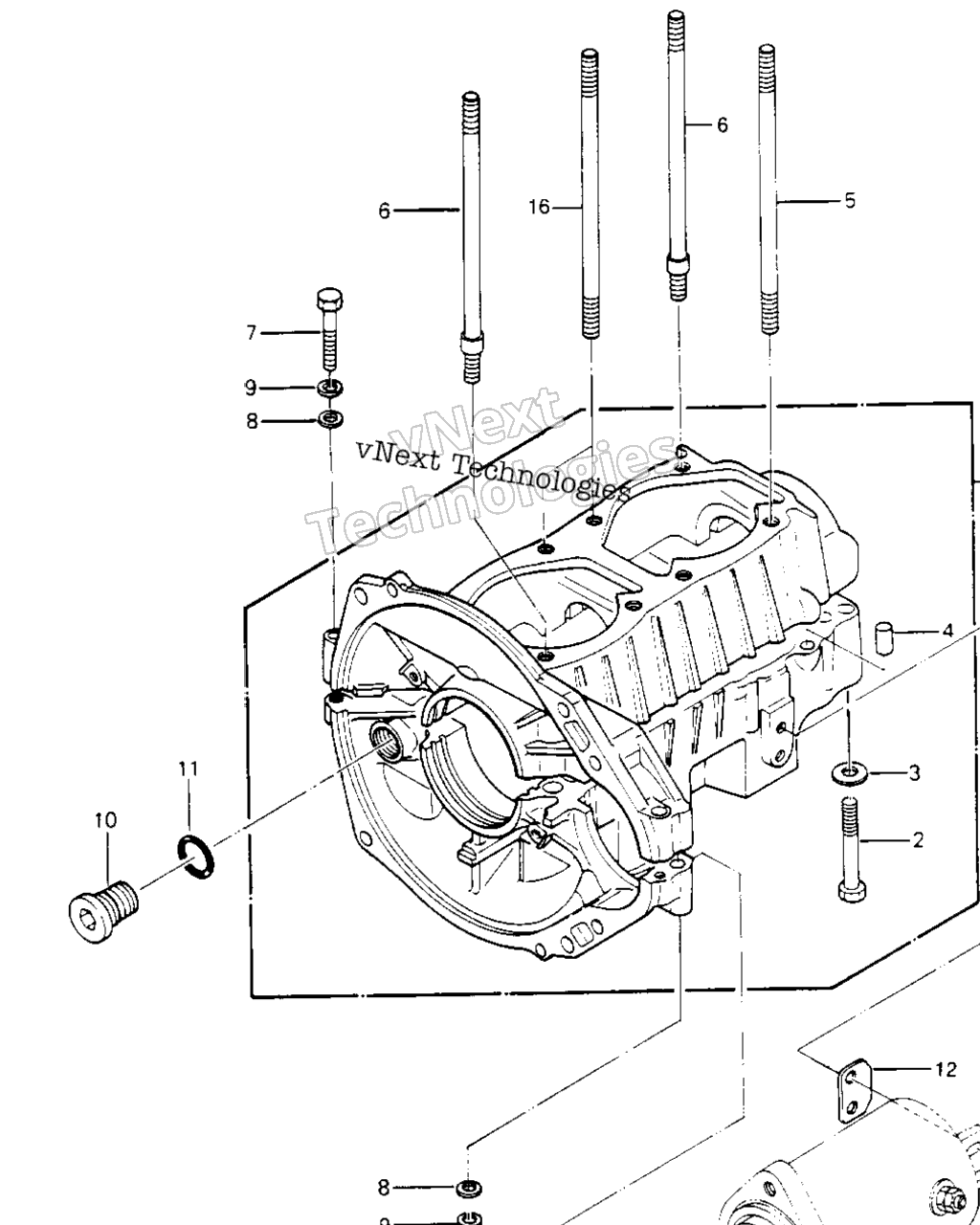 Схема узла Корпус Коробки Передач (\'84-\'86 Js440-A8/A9/A10)
