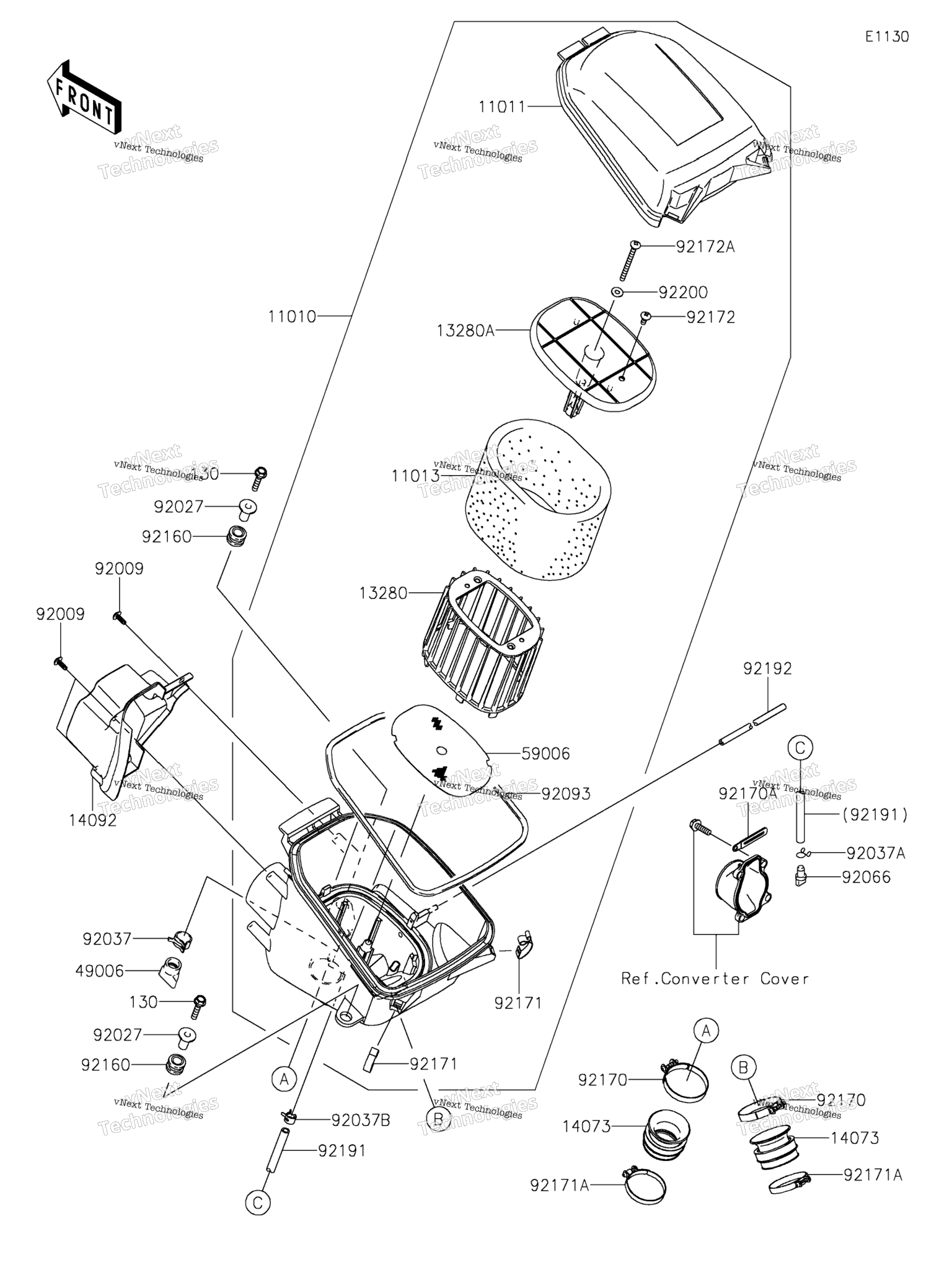 Схема узла Воздушные Фильтры