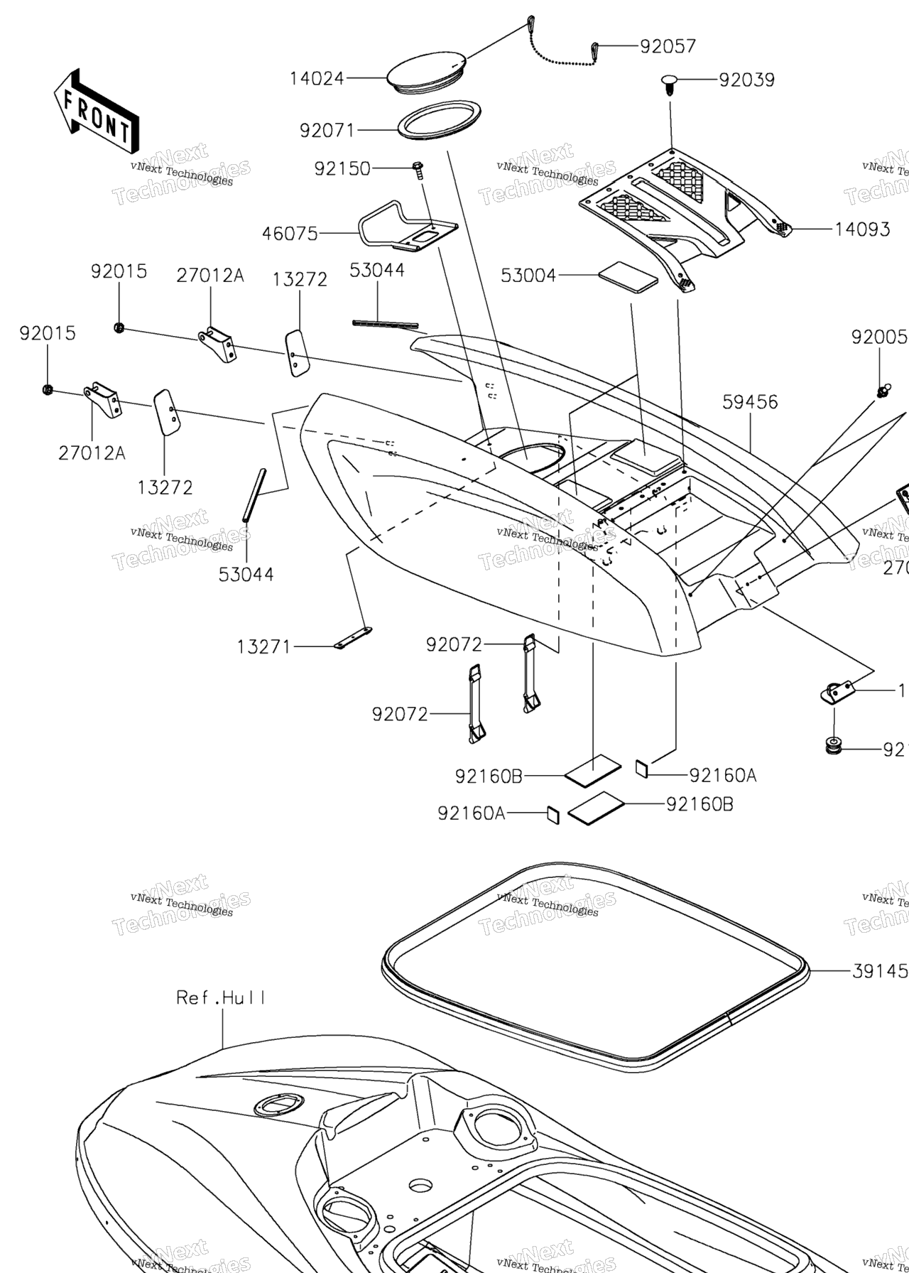 Схема узла Капот Двигателя