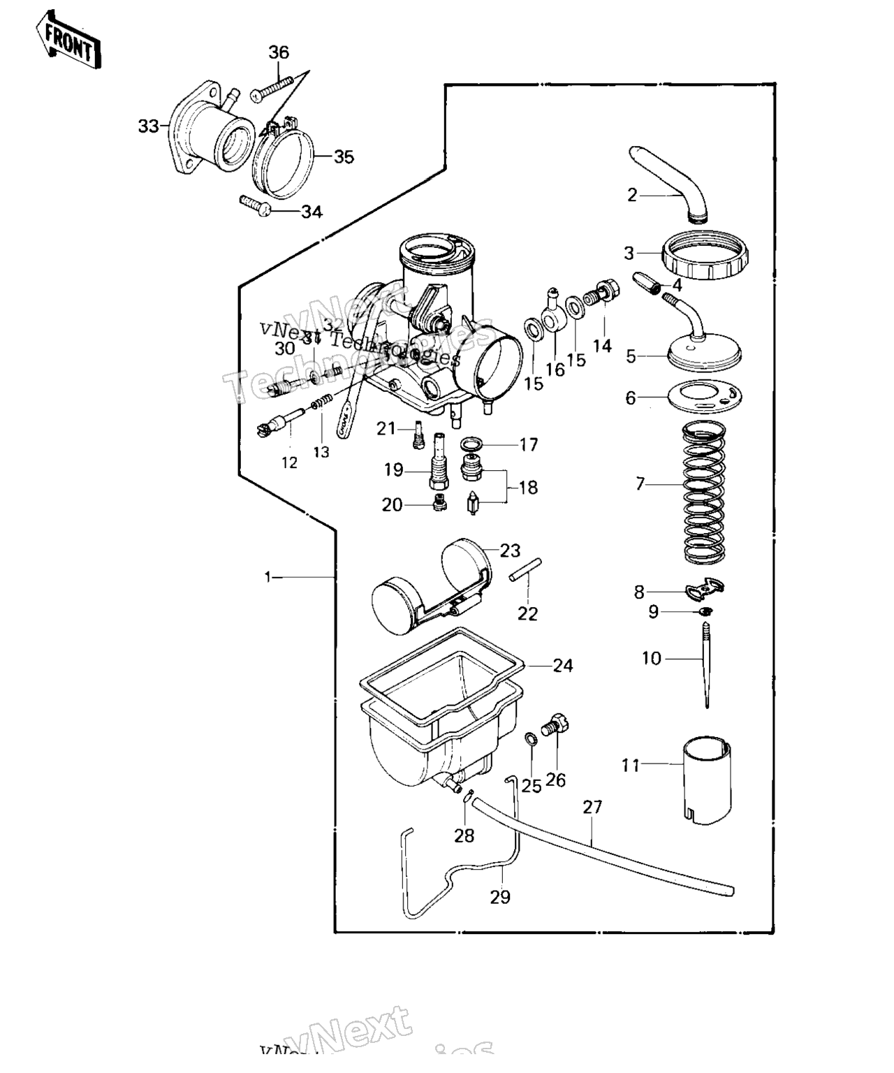 Схема узла Carburetor (-F/No. 522924)