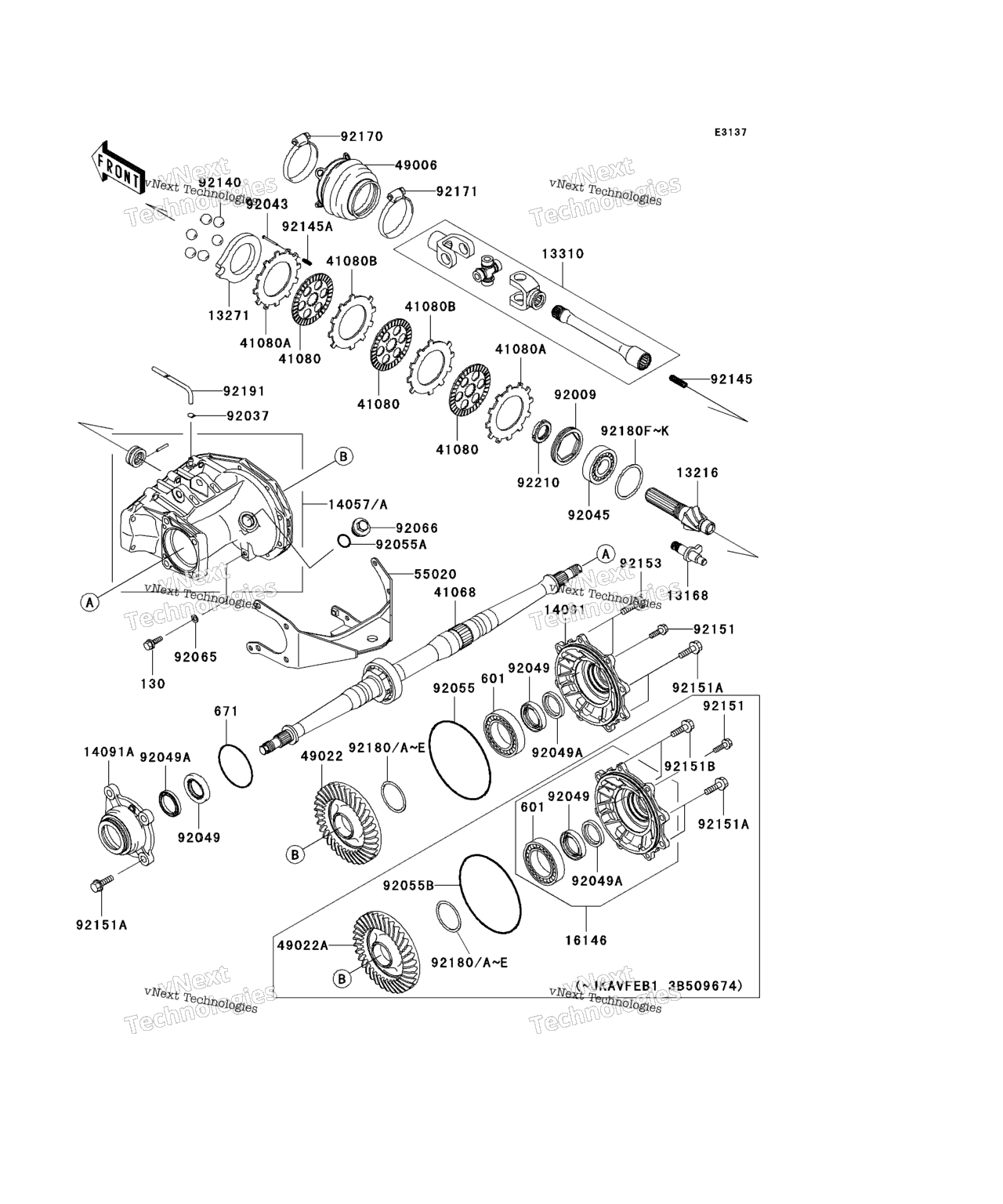 Схема узла Задний Вал Привода