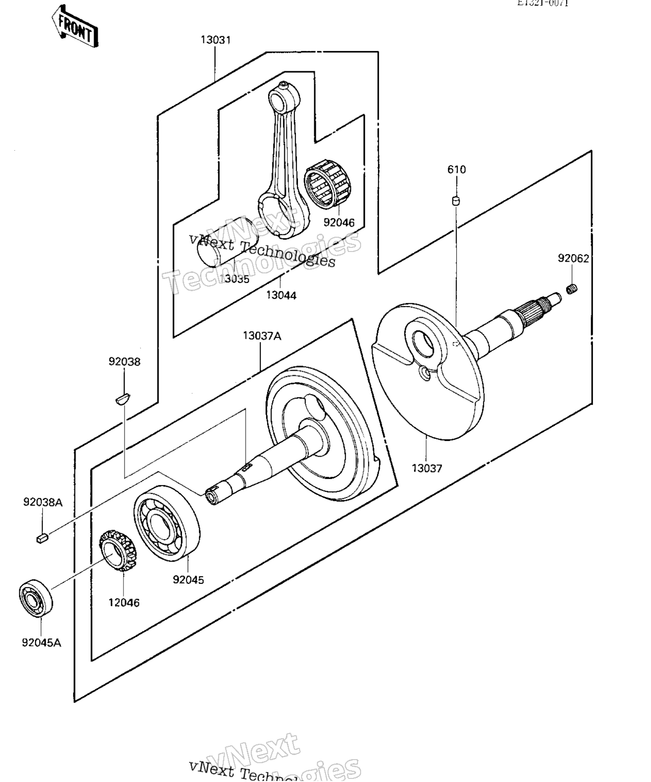 Схема узла Crankshaft (-E/No. 006766)