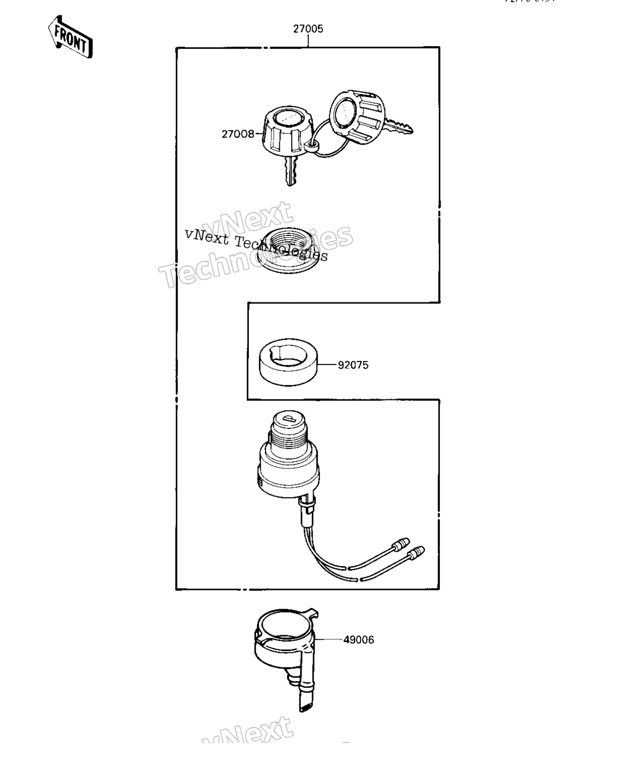 Схема узла Выключатель Зажигания