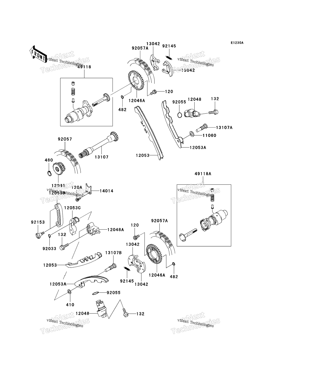 Схема узла Камshaft(S)/Натяжитель(Ksv700-A2)