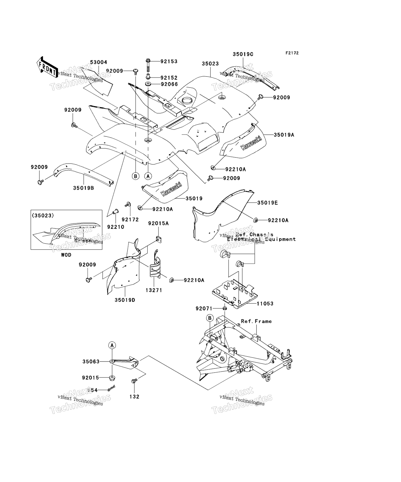 Схема узла Задние Крылья