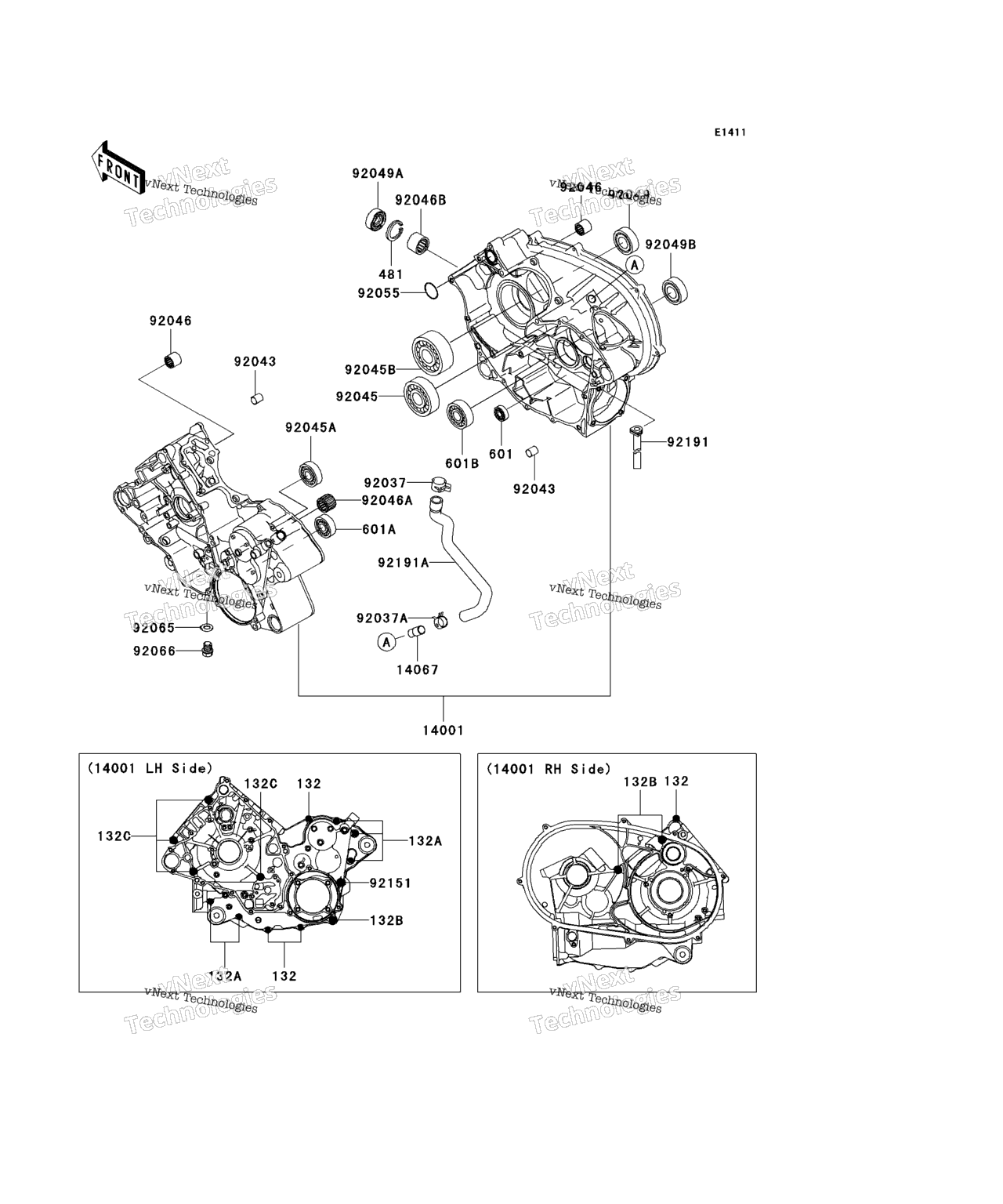 Схема узла Корпус Двигателя