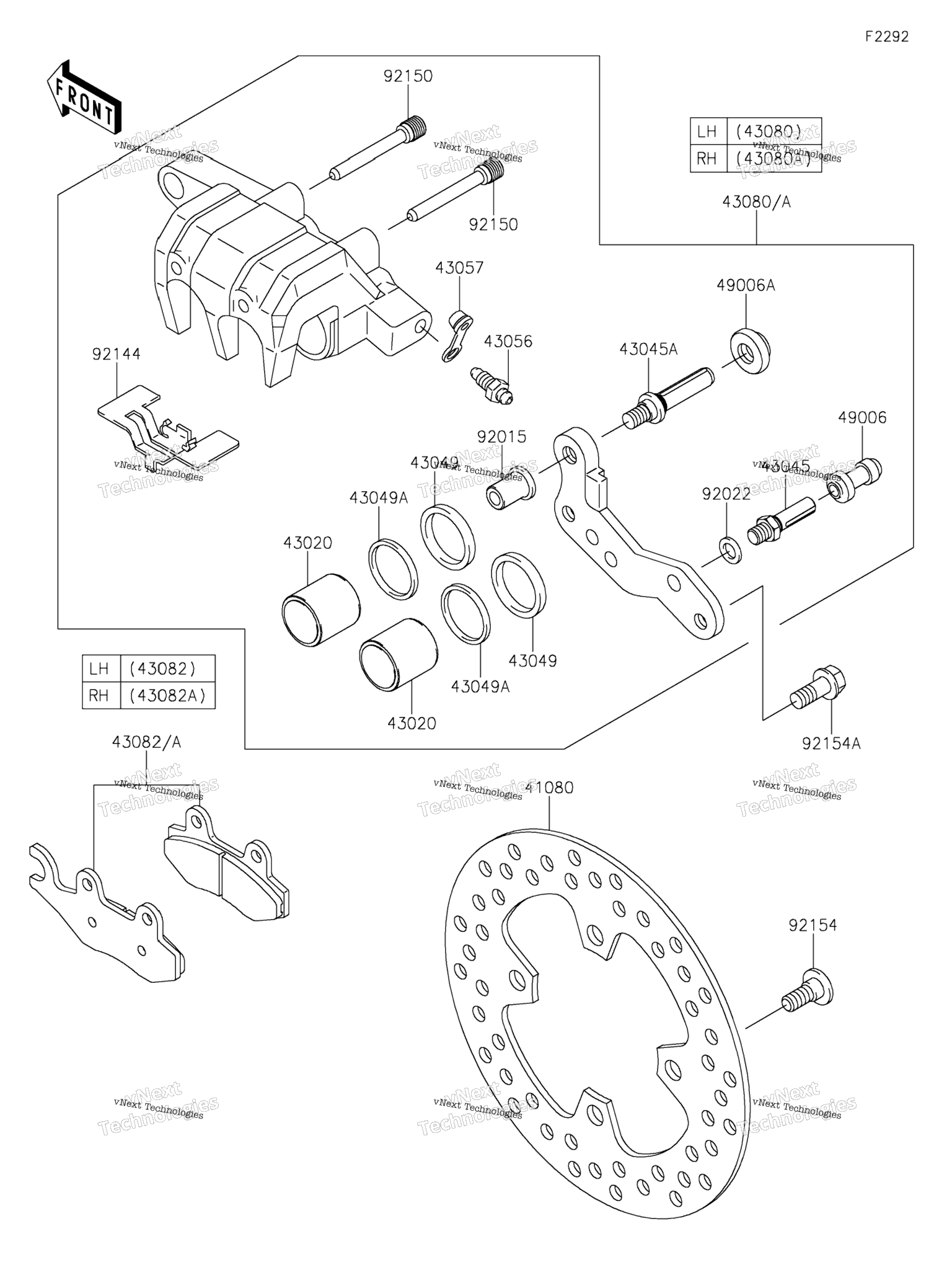 Схема узла Передний Тормоз