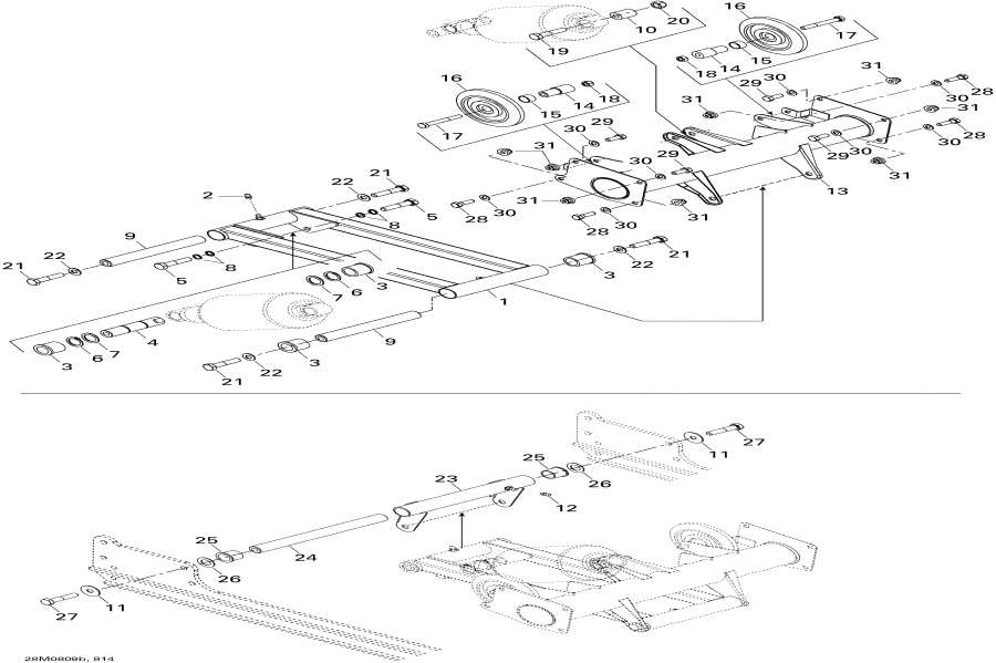 Схема узла 08- Rear Рычаг V-156 (08- Rear Arm V-156)