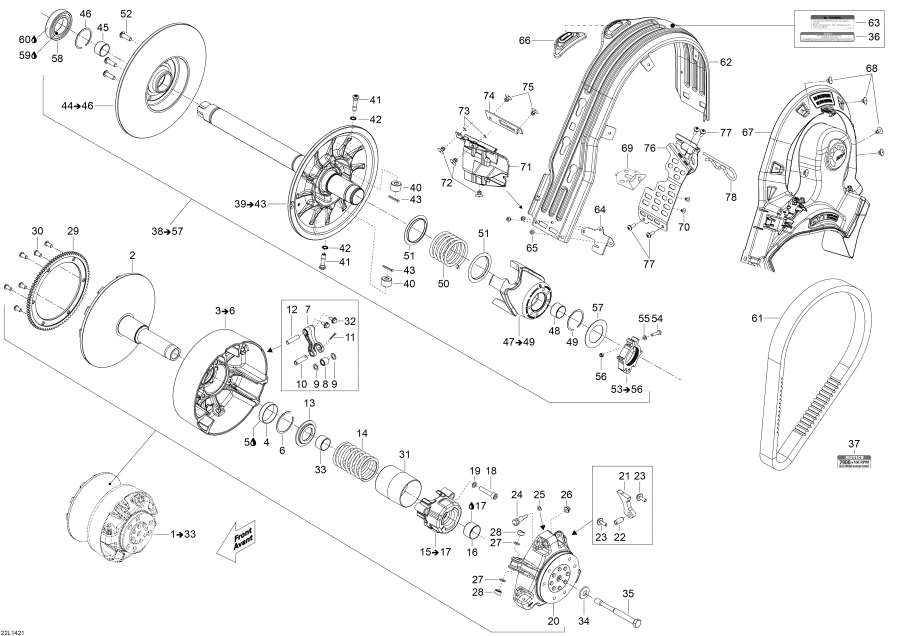 Схема узла 05- Шкив System (05- Pulley System)