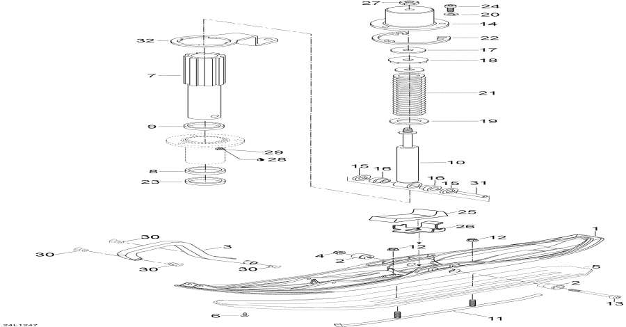 Схема узла 07- Передняя Подвеска И Лыжи (07- Front Suspension And Ski)