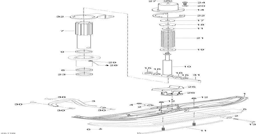 Схема узла 07- Передняя Подвеска И Лыжи (07- Front Suspension And Ski)