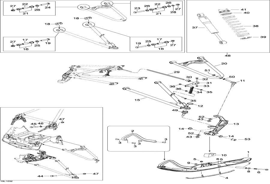 Схема узла 07- Передняя Подвеска И Лыжи (07- Front Suspension And Ski)