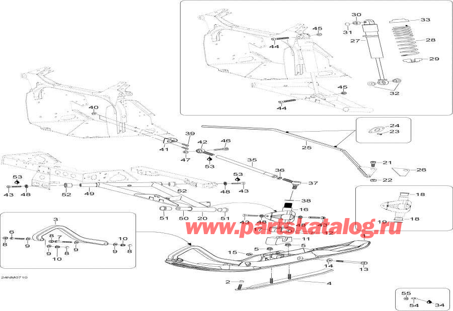 Схема узла 07- Передняя Подвеска И Лыжи (07- Front Suspension And Ski)