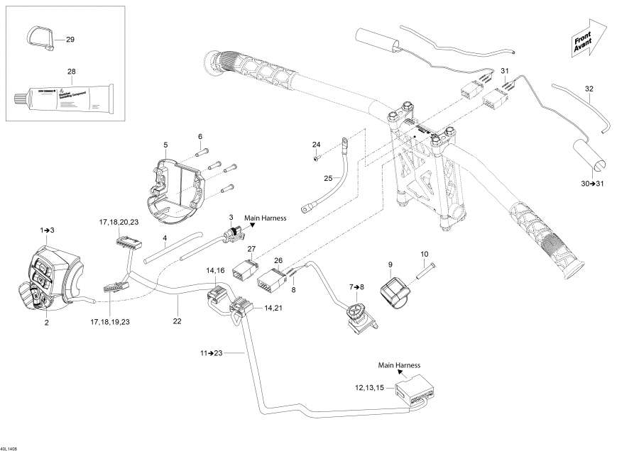 Схема узла 10- Рулевая Система Wiкольцо Жгут Проводов (10- Steering Wiring Harness)