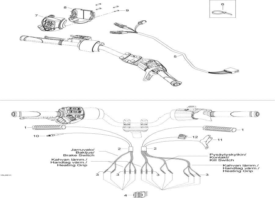Схема узла 10- Рулевая Система Жгут Проводов (10- Steering Harness)