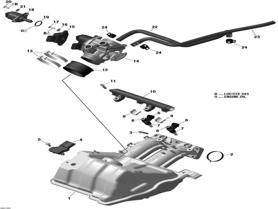 Схема узла 02- Впускная Система И Дроссель Газа (02- Air Intake Manifold And Throttle Body)
