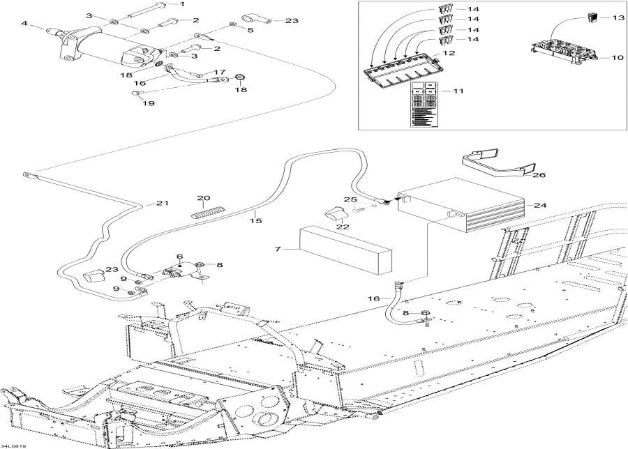 Схема узла 10- Battery И Стартер (10- Battery And Starter)