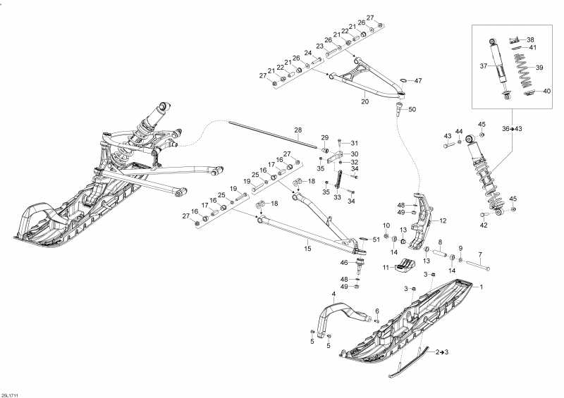 Схема узла 07- Передняя Подвеска И Лыжи (07- Front Suspension And Ski)