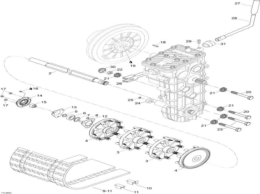 Схема узла 05- Drive Axle И Track (05- Drive Axle And Track)