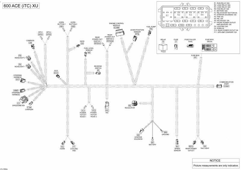 Схема узла 10- Электрика - Жгут Проводов - 600 Ace (10- Electrical Harness - 600 Ace)