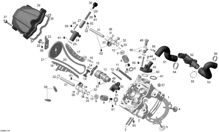 Схема узла 01- Головка Блока Цилиндра Front (01- Cylinder Head Front)