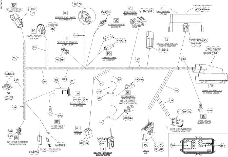 Схема узла 10- Электрика - Жгут Проводов (10- Electrical Harness)