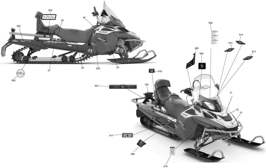 Схема узла 09- Наклейки 69 Ranger - 800R E-Tec (09- Decals 69 Ranger - 800R E-Tec)