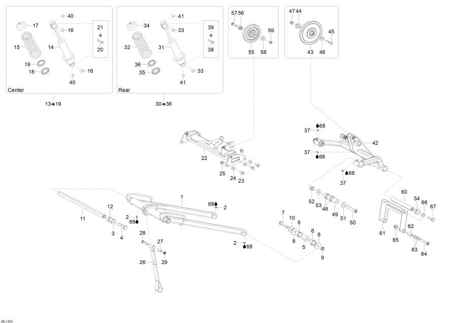 Схема узла 08- Задняя Подвеска (08- Rear Suspension)