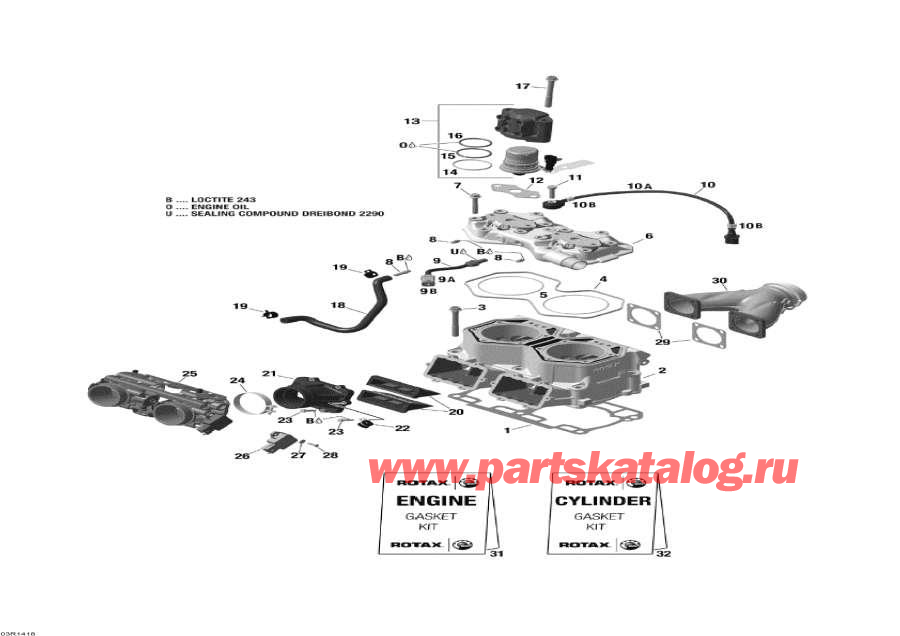 Схема узла 01- Цилиндр И Injection System (01- Cylinder And Injection System)