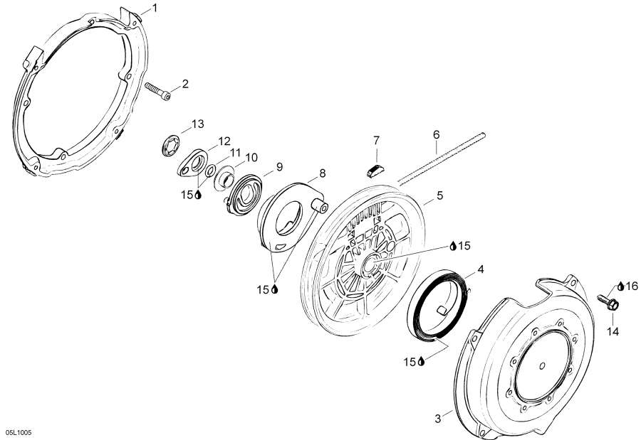 Схема узла 04- Rewind Стартер (04- Rewind Starter)