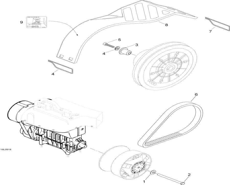 Схема узла 05- Шкив System (05- Pulley System)