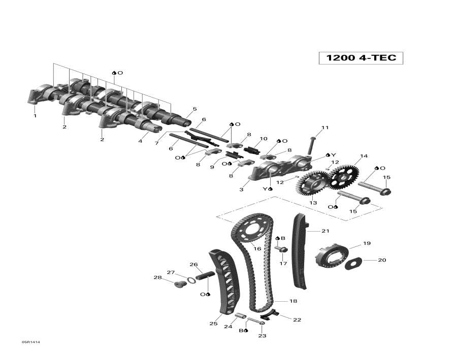 Схема узла Распределительный Вал И Цепь Распредвала (01_Camshafts And Timing Chain)