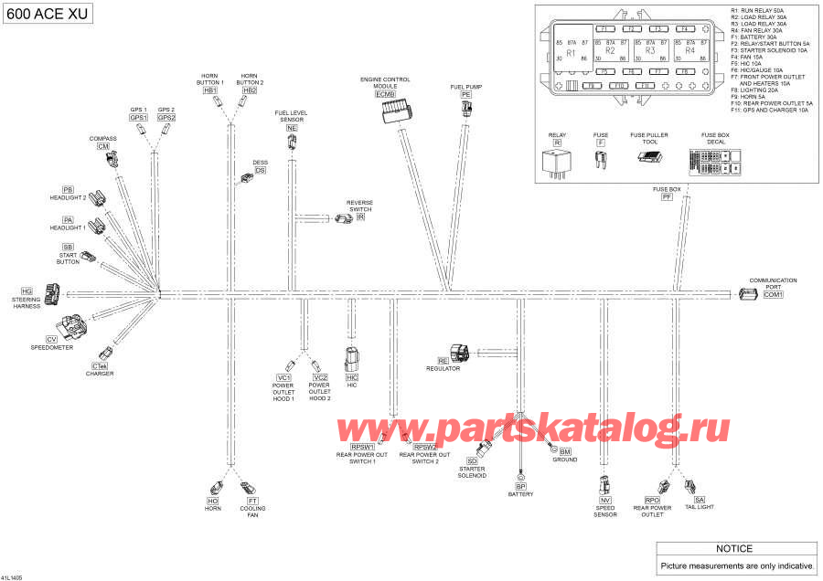 Схема узла 10- Электрика - Жгут Проводов (10- Electrical Harness)