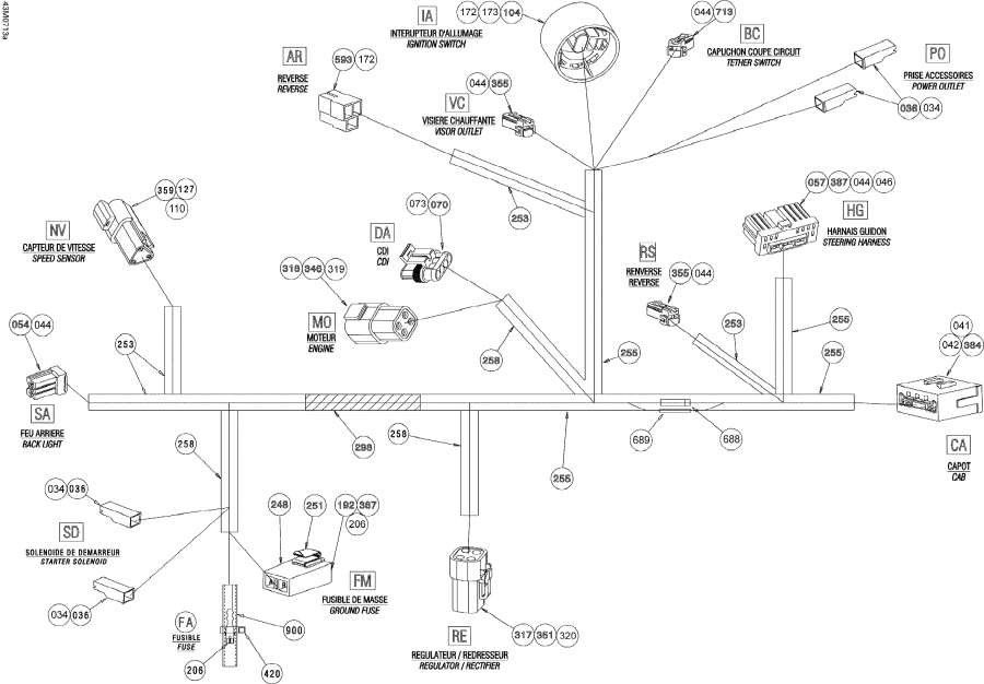 Схема узла 10- Электрика - Жгут Проводов (10- Electrical Harness)