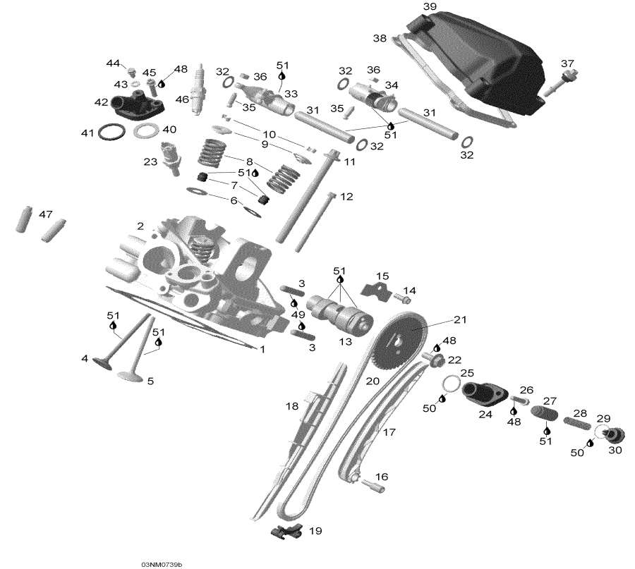 Схема узла 01- Головка Блока Цилиндра Rear (01- Cylinder Head Rear)
