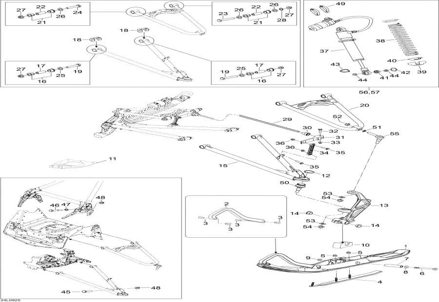Схема узла 07- Передняя Подвеска И Лыжи (07- Front Suspension And Ski)