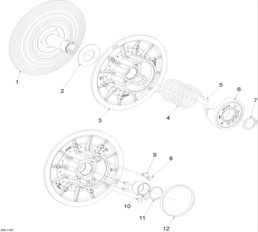 Схема узла 05- Ведомый Шкив (05- Driven Pulley)
