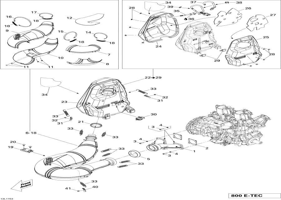 Схема узла 01- Выхлопная Система (01- Exhaust System)