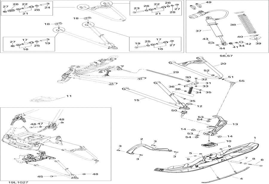 Схема узла 07- Передняя Подвеска И Лыжи (07- Front Suspension And Ski)