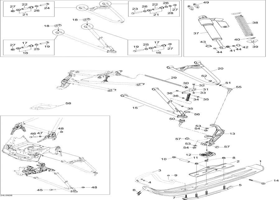Схема узла 07- Передняя Подвеска И Лыжи (07- Front Suspension And Ski)