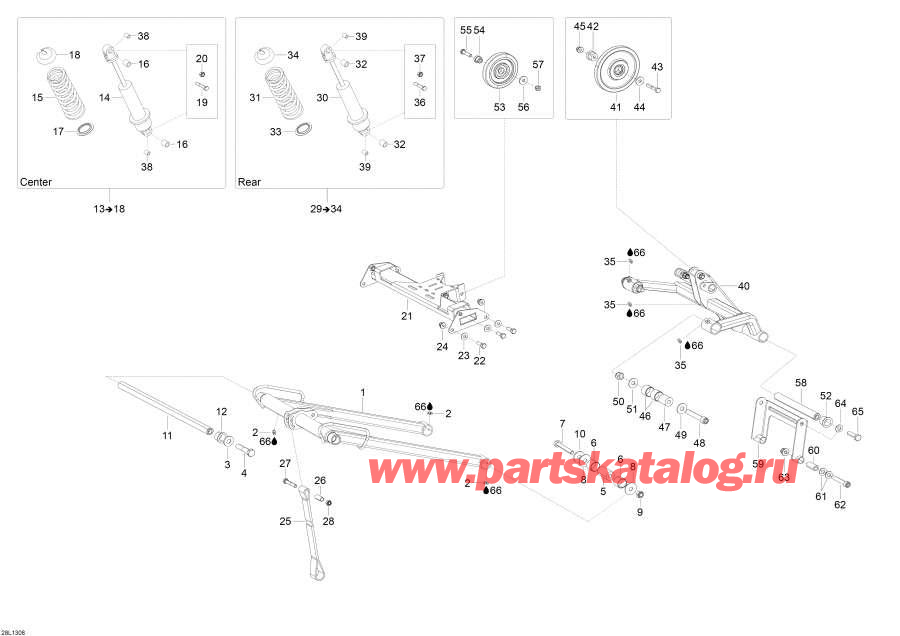 Схема узла 08- Задняя Подвеска (08- Rear Suspension)